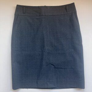 Gray Pinstriped Pencil Skirt Banana Republic Size 0